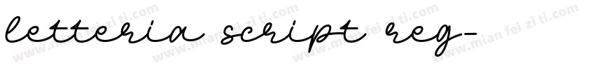 Letteria Script Reg字体转换